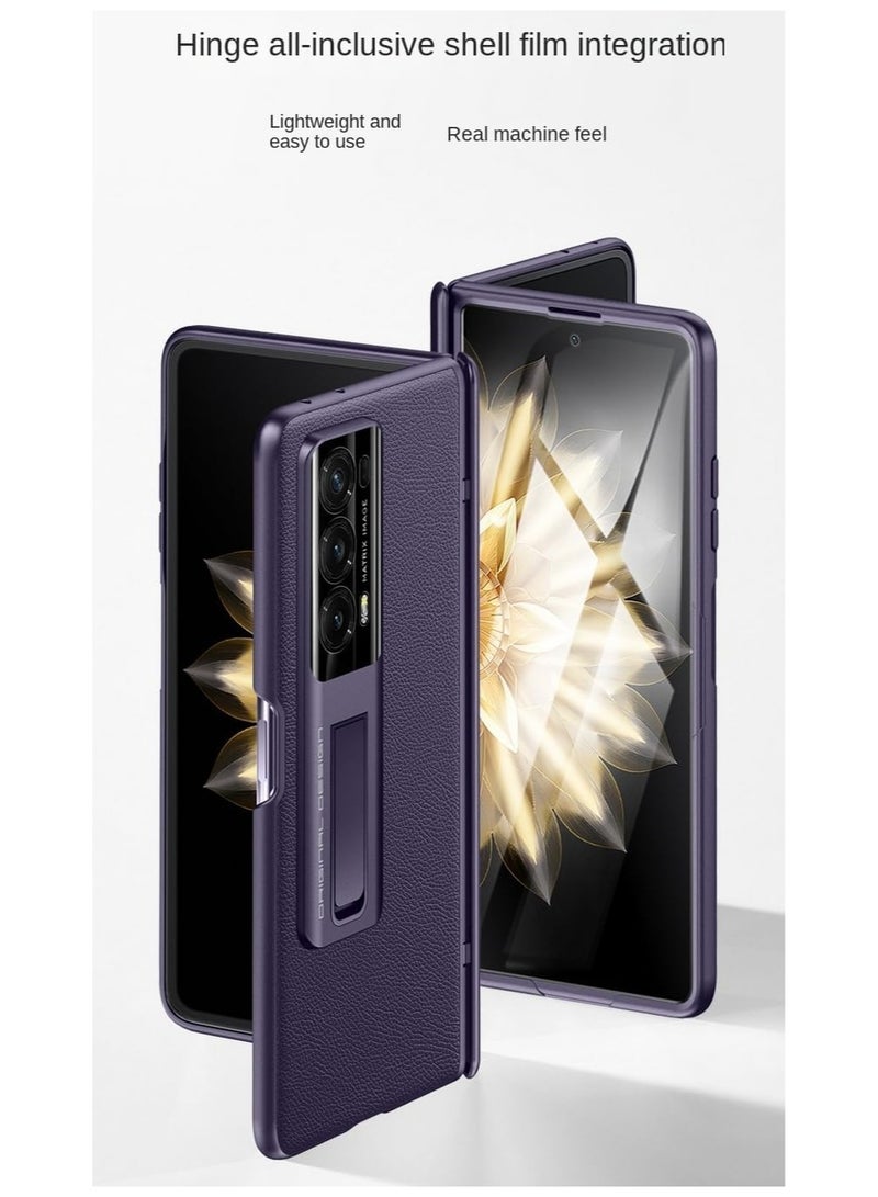 general Compatible with Honor Magic V2 Case, [Full Cover Hinge Protection] Shockproof Leather Protective Phone Case with Screen Protector & Kickstand for Honor Magic V2 - Image 2