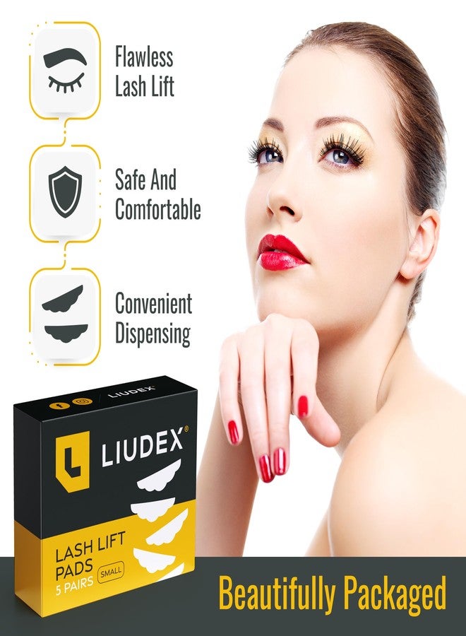 LIUDEX Silicone Lash Lift Shields - 5 Pairs (Small) | Reusable Eyelash Perm Rods for Professional & Home Lash Lifting - Image 3