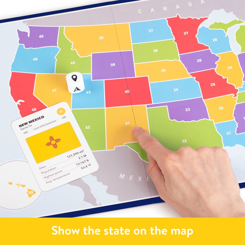 The World Game The 50 States Game - US Geography Board Game - Educational Game for Kids & Adults - Fun Learning for Teenage Boys & Girls - Image 3