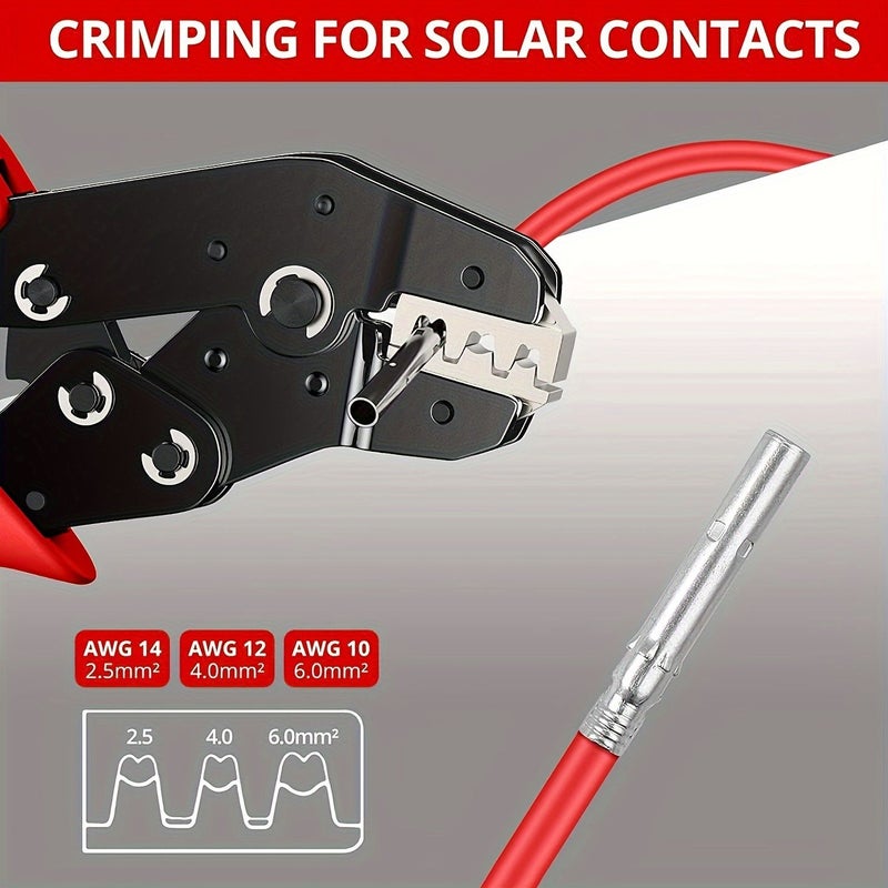 SN-2546B Photovoltaic Crimping Pliers Set For 2.5 4 6 0mm Solar Connector - Image 2