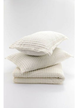 MERINOS Modern Line 3 Piece Blanket Set - Ecru (Boxed Dowry Box)  - Image 2