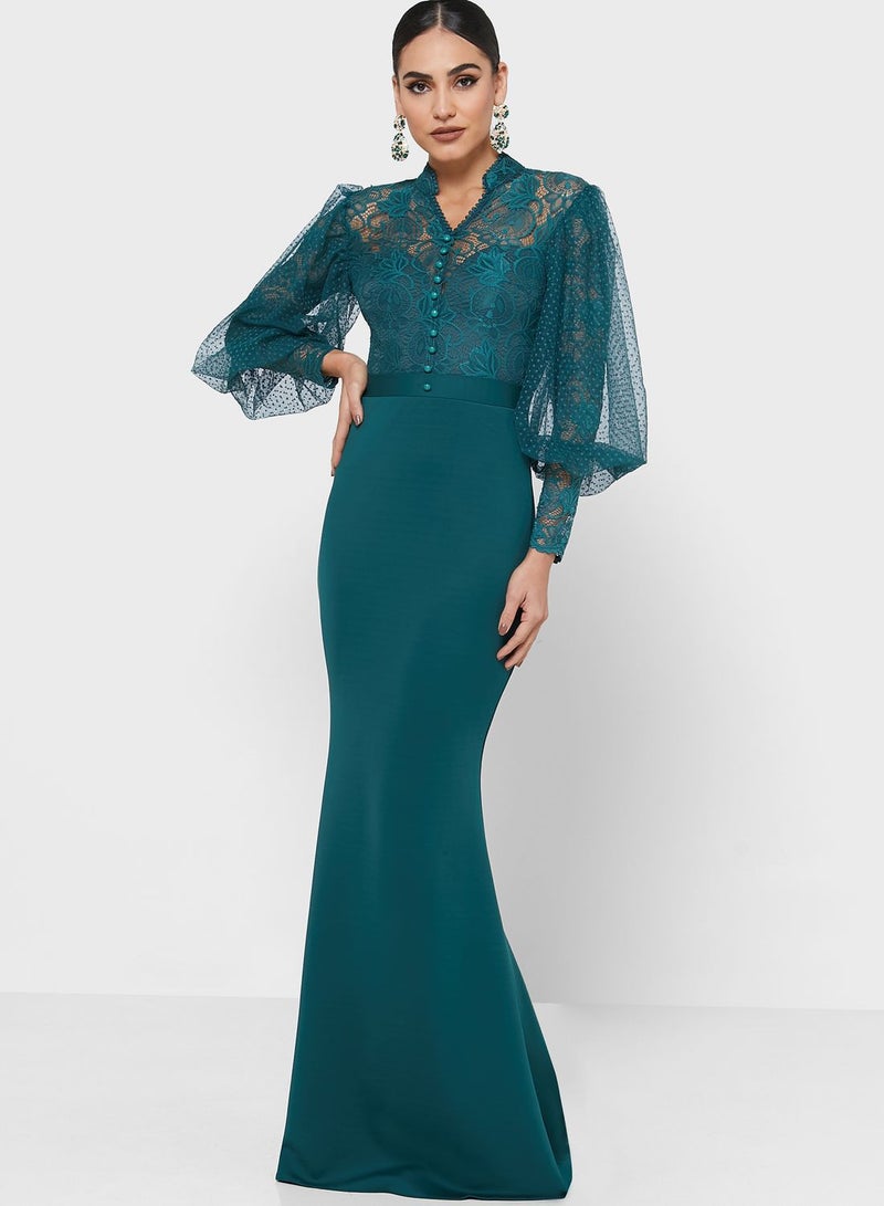 Ella Limited Edition Lace Bodice Gown Dress  - Image 1