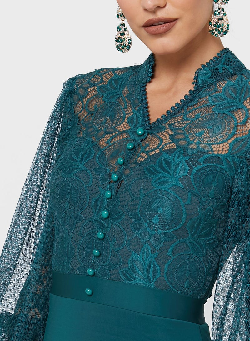 Ella Limited Edition Lace Bodice Gown Dress  - Image 3