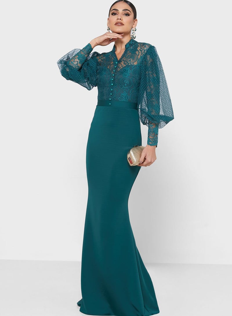 Ella Limited Edition Lace Bodice Gown Dress  - Image 4