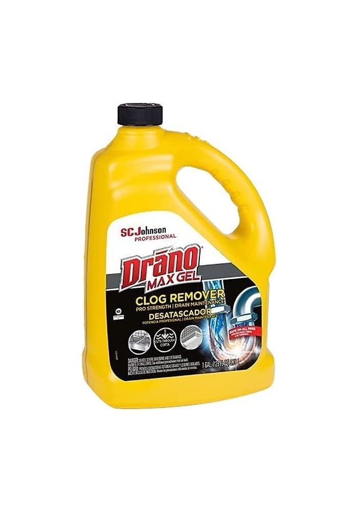 Drano Max Gel Clog Remover, 128 oz - Professional Strength Drain Cleaner - Image 2
