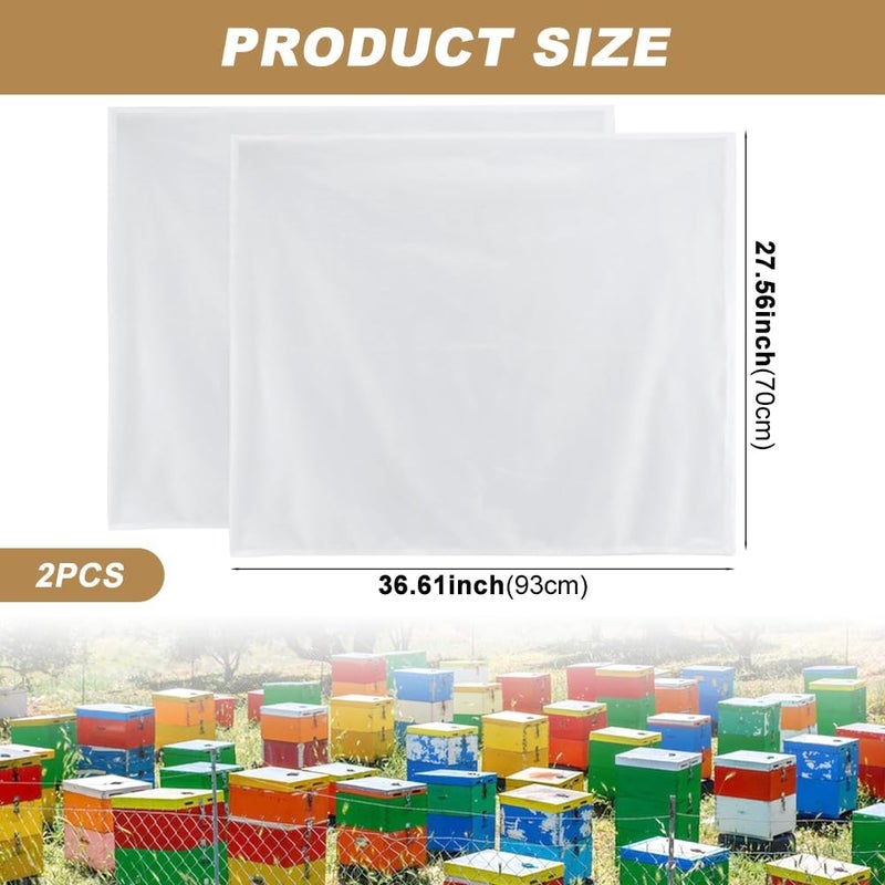 Restynic 2-Pack Beehive Transport Mesh Bag, Durable Polyester with Secure Drawstring, Fits 10-Frame Hives & Nuc Boxes, Professional Beekeepers for Safe Hive Transportation & Nuc Moving, 27.56 X 36.61 Inches - Image 3