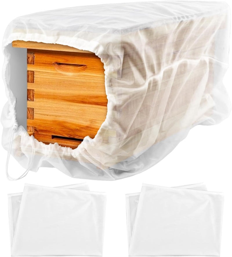 Restynic 2-Pack Beehive Transport Mesh Bag, Durable Polyester with Secure Drawstring, Fits 10-Frame Hives & Nuc Boxes, Professional Beekeepers for Safe Hive Transportation & Nuc Moving, 27.56 X 36.61 Inches - Image 2