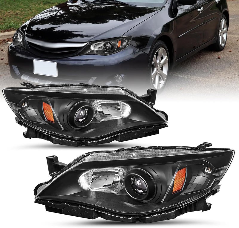 TUSDAR Projector Headlight Assembly for 2008-2011 Subaru Impreza Outback Sport WRX - OEM Style Headlamp Set - Image 1