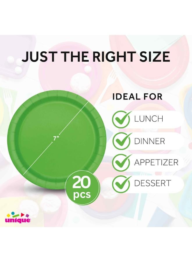 Unique 20 طبق أخضر ليموني 7 بوصة - Image 2