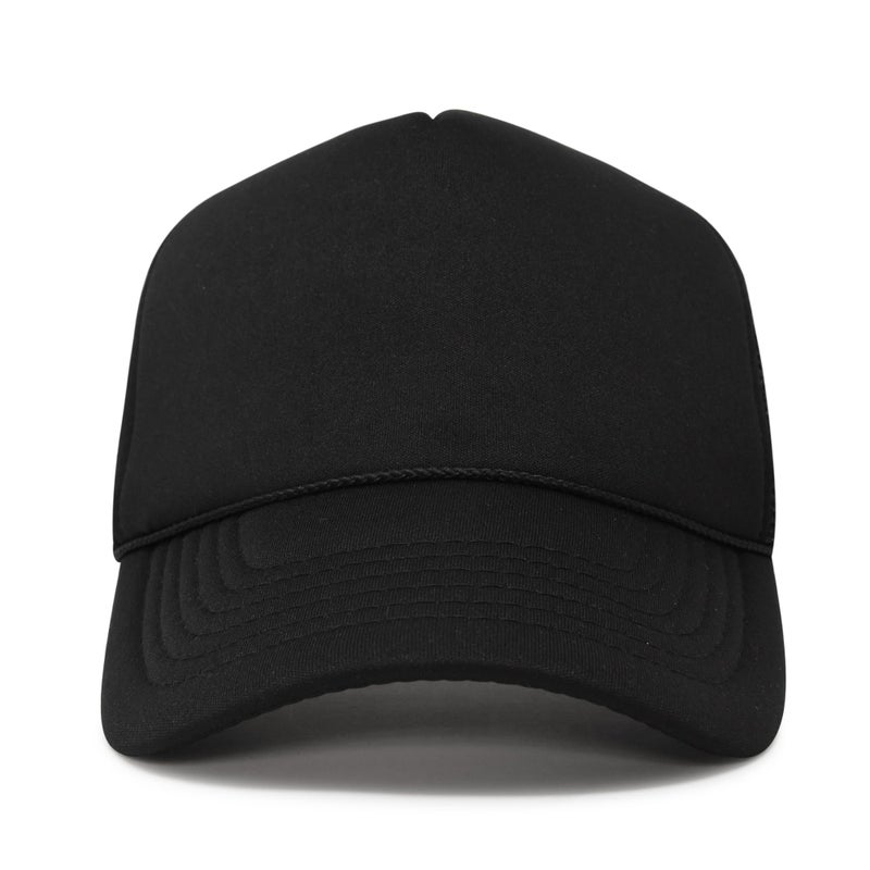 DALIX Kids Trucker Cap Mesh Hat Childrens Baseball Cap Black - Image 2