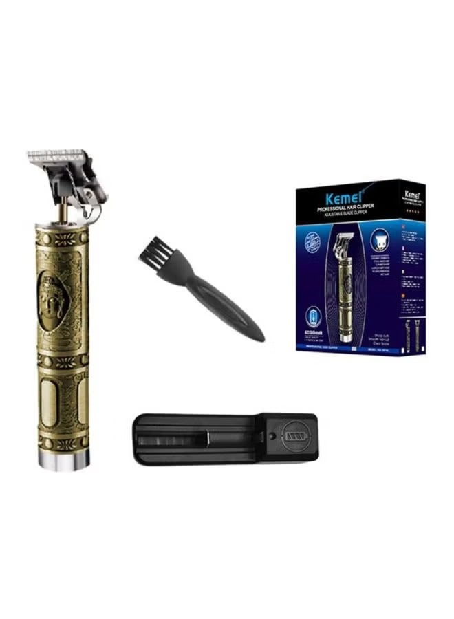 KM-1974A Professional Hair Clipper Kit Gold/Silver/Black - Image 1
