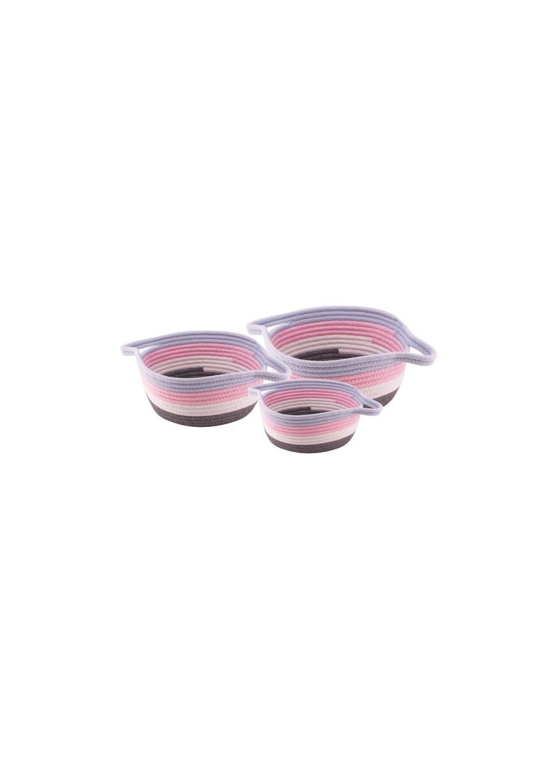 Alsaif home 3 Pieces Bread Basket Set - Colorful - Saif Home 
