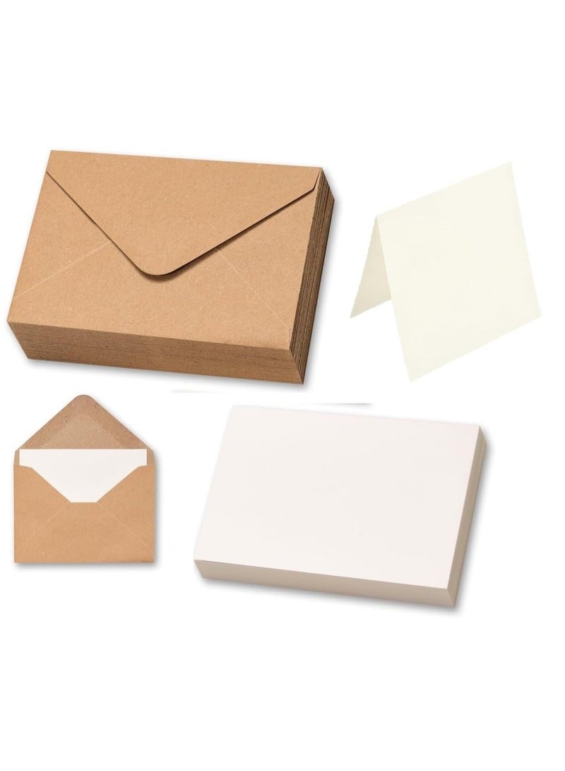 كن واحدًا 10 قطعة بطاقة بريدية ورق المظروف مجموعة البنية - Image 1