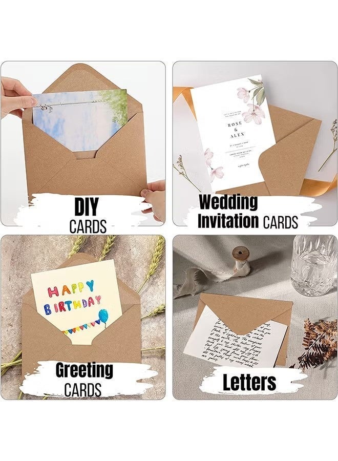 كن واحدًا 10 قطعة بطاقة بريدية ورق المظروف مجموعة البنية - Image 4