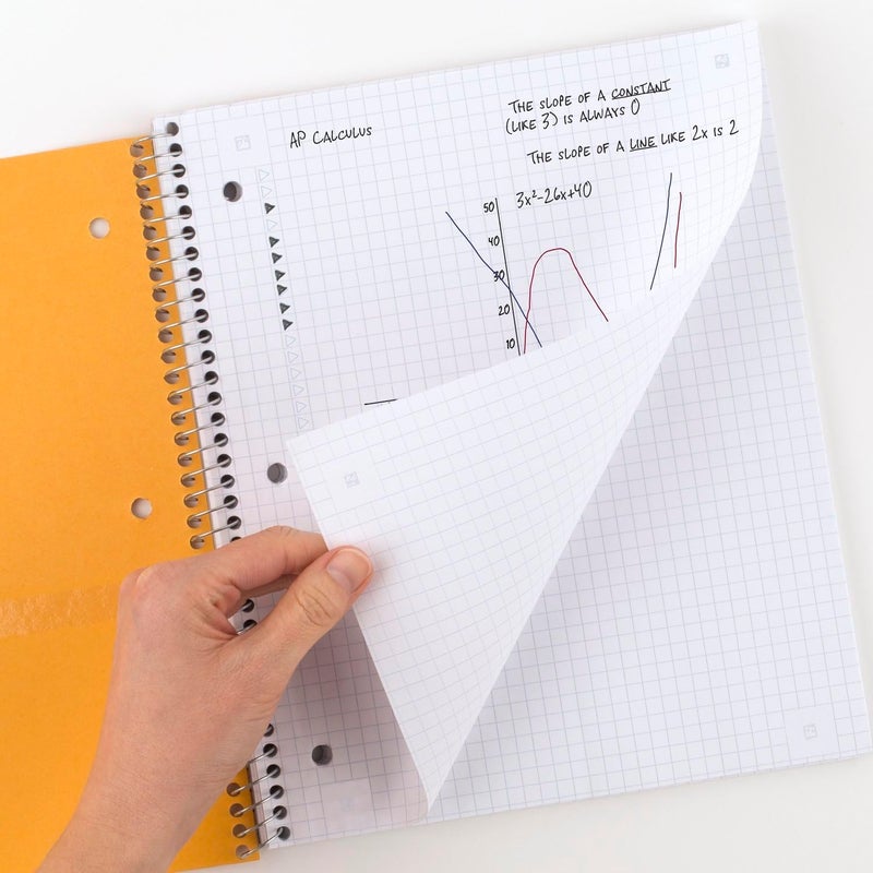 Five Star Spiral Notebook + Study App, 1 Subject, Graph Ruled Paper, Fights Ink Bleed, Water Resistant Cover, 8-1/2" x 11", 100 Sheets, Color Will Vary, 1 Count (06190) - Image 4