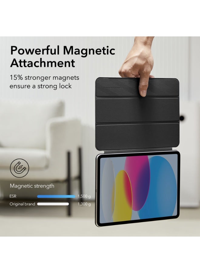 اي اس ار For iPad (A16) 11th/10th Generation Case(2025/2022,10.9 Inch), Convenient Magnetic Attachment, Two-Way Trifold Stand, Lightweight Protection, Auto Sleep/Wake, Rebound Series - Black - Image 2