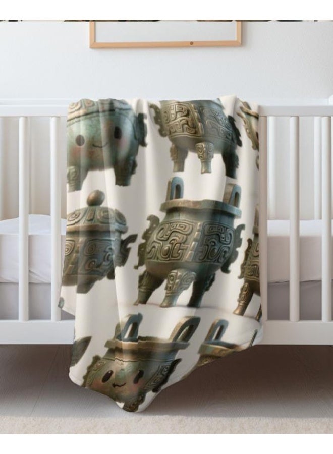 عام بطانية رقيقة من الفانيلا الكرتونية للأطفال والرضع (دافئة ومريحة، ومناسبة للنوم والألعاب) 70 سم * 100 سم - 420 - Image 1