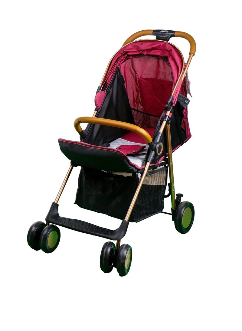 Baby Stroller 2 in 1 Red Multi Position - T186D - Image 1