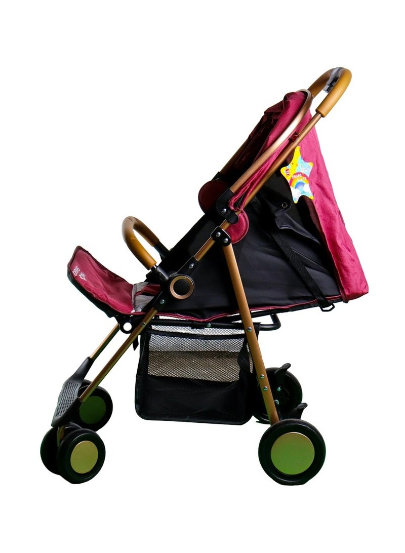 Baby Stroller 2 in 1 Red Multi Position - T186D - Image 2