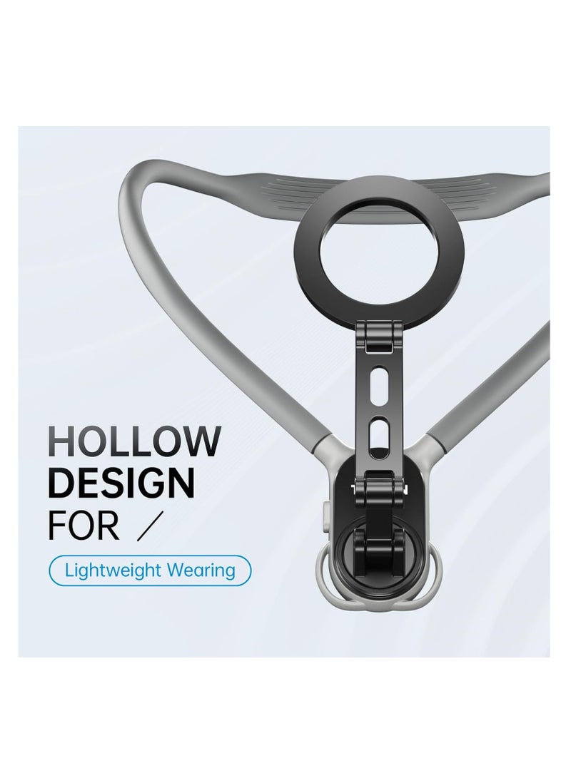 TELESIN° Magnetic Neck Holder max Mount for Phones, POV/Vlog Neck Phone Holder w Fixing Chest Strap Selfie Mount Hand Free Phone Neck Holder Stand Video Recording for iPhone Android Phones - Image 4