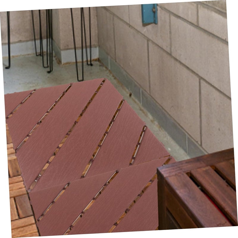 4pcs Outdoor Interlocking Deck Tiles Durable Imitation Wood Floor for Balcony Patio and Garden Easy Assembly Weather Resistant Design - Image 3