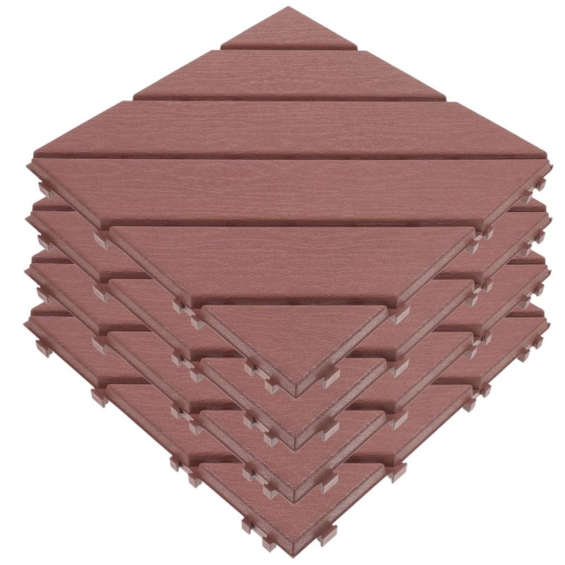 4pcs Outdoor Interlocking Deck Tiles Durable Imitation Wood Floor for Balcony Patio and Garden Easy Assembly Weather Resistant Design - Image 1