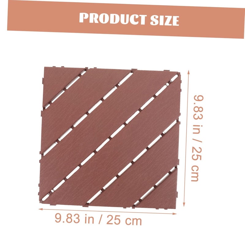4pcs Outdoor Interlocking Deck Tiles Durable Imitation Wood Floor for Balcony Patio and Garden Easy Assembly Weather Resistant Design - Image 2
