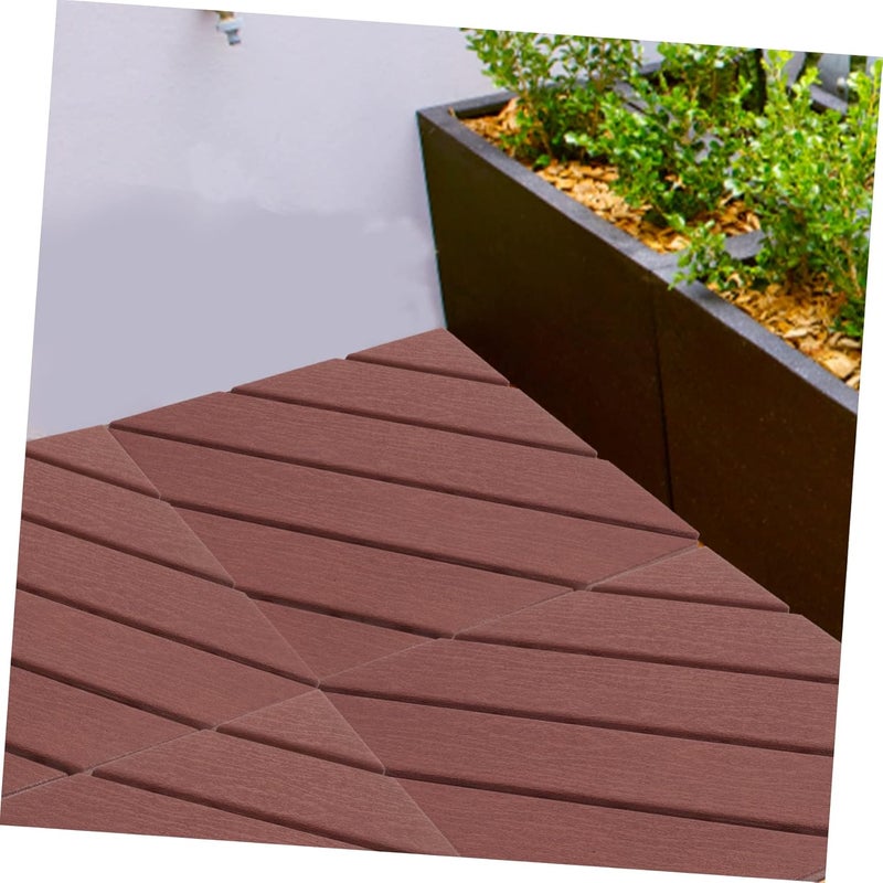 4pcs Outdoor Interlocking Deck Tiles Durable Imitation Wood Floor for Balcony Patio and Garden Easy Assembly Weather Resistant Design - Image 5