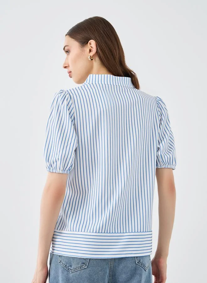 Take Two Take Two Women Blue Striped Blouse