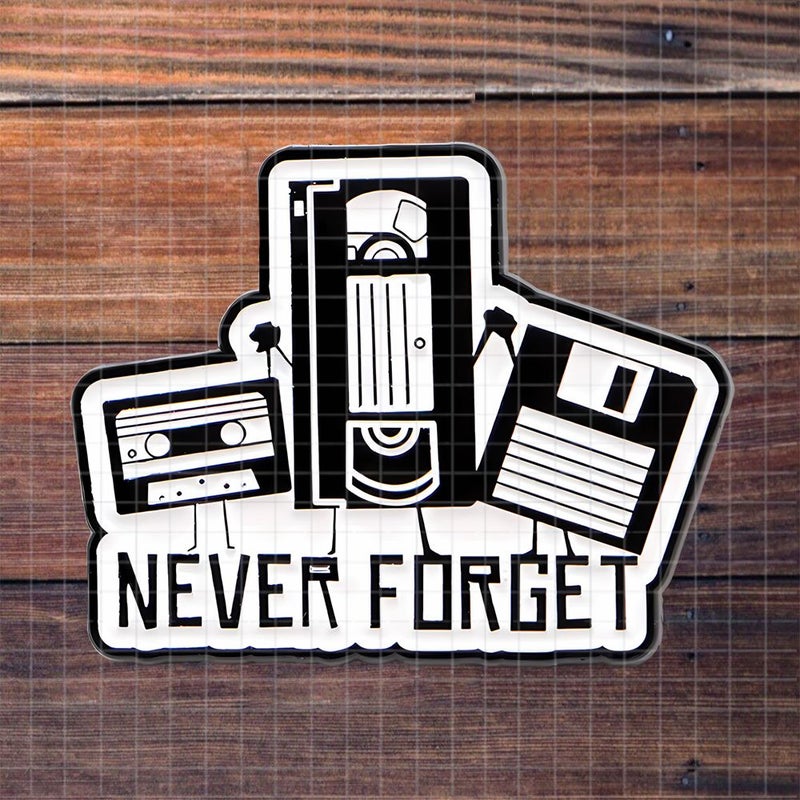 3 Inch Never Forget Retro Vintage Vinyl Sticker Matte Self Adhesive Nostalgic Decal For Laptops - Image 1