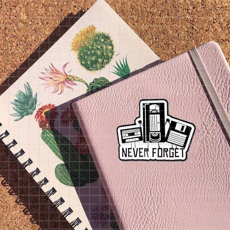 3 Inch Never Forget Retro Vintage Vinyl Sticker Matte Self Adhesive Nostalgic Decal For Laptops - Image 4