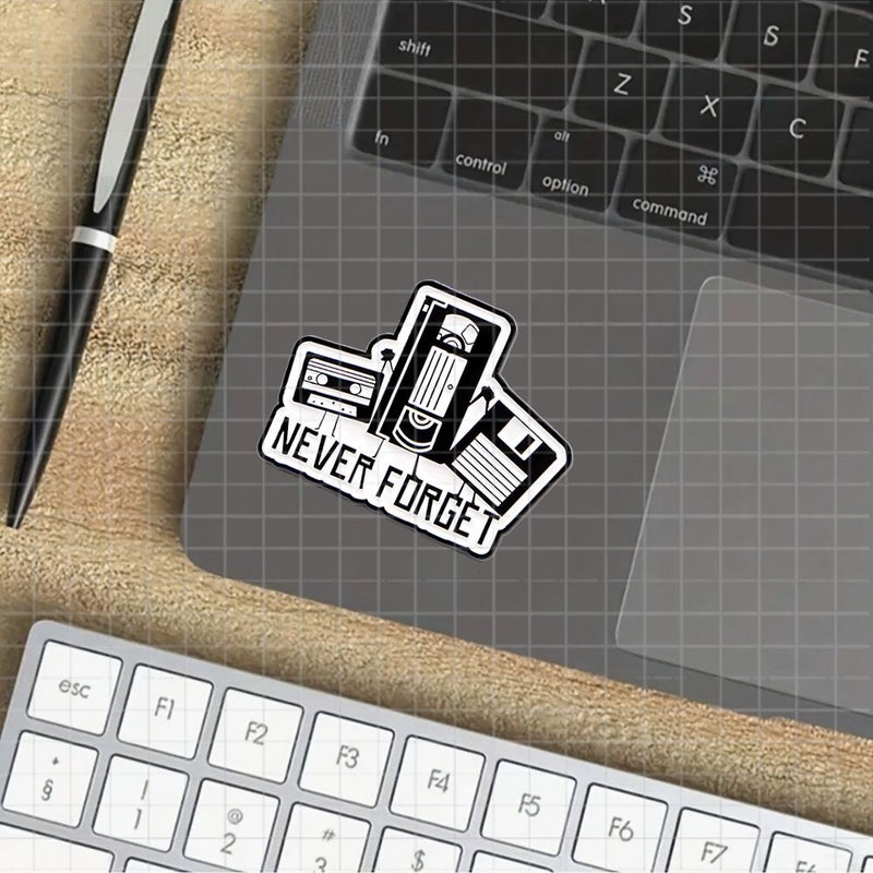 3 Inch Never Forget Retro Vintage Vinyl Sticker Matte Self Adhesive Nostalgic Decal For Laptops - Image 3