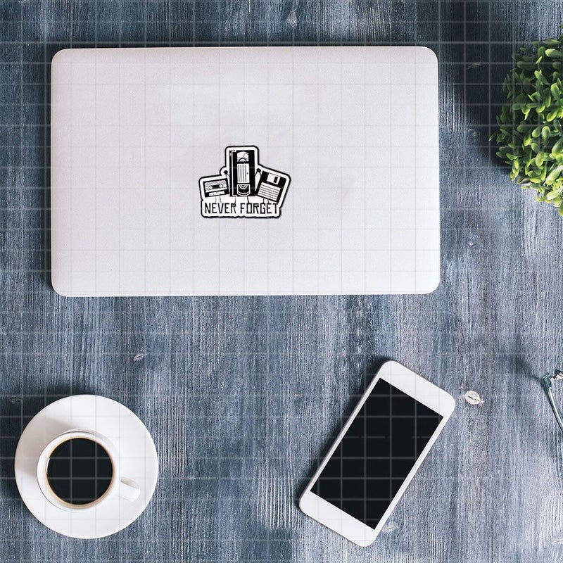 3 Inch Never Forget Retro Vintage Vinyl Sticker Matte Self Adhesive Nostalgic Decal For Laptops - Image 2