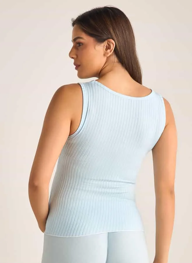 Splash FAV Ribbed Maternity Camisole with Round Neck