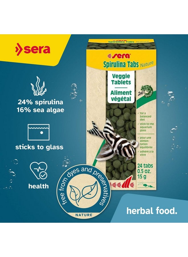 سيرا أقراص سيرا سبيرولينا الطبيعية، ٢٤ قرصًا، غذاء نباتي لأسماك المياه المالحة الطازجة | يُعزز الهضم والحيوية | خالٍ من الأصباغ والمواد الحافظة | مثالي لسكان أحواض السمك العاشبة - Image 3