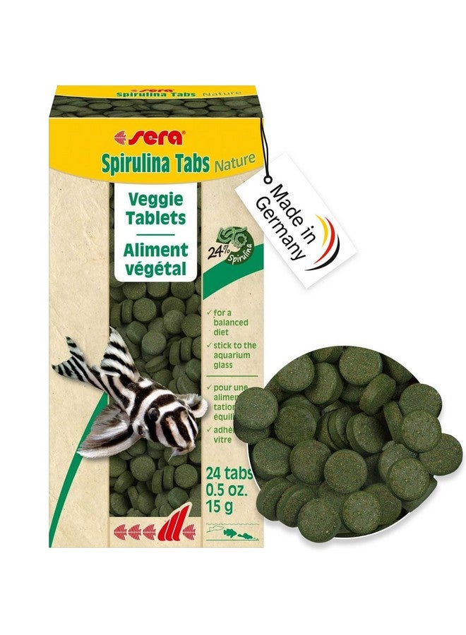 سيرا أقراص سيرا سبيرولينا الطبيعية، ٢٤ قرصًا، غذاء نباتي لأسماك المياه المالحة الطازجة | يُعزز الهضم والحيوية | خالٍ من الأصباغ والمواد الحافظة | مثالي لسكان أحواض السمك العاشبة - Image 1