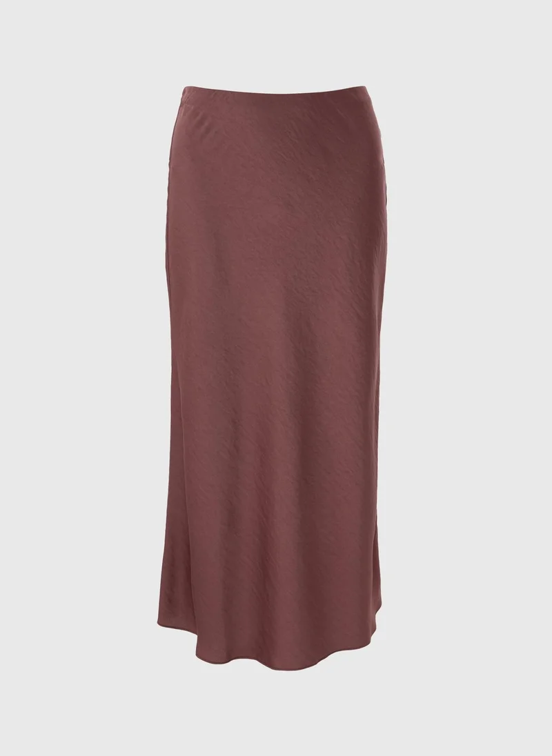 ماتلان Mauve Satin Midaxi Skirt
