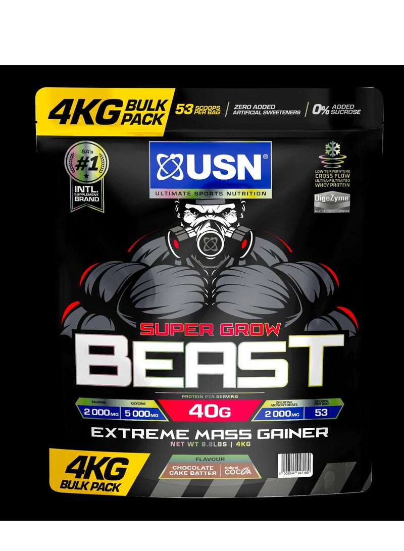 USN Super Grow Beast 4Kg Chocolate Bag