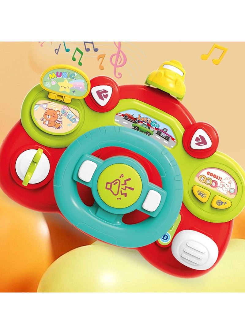 Steering Wheel Toy,Baby Interactive Learning Toy Musical Steering Wheel Toy for Toddler - Image 4