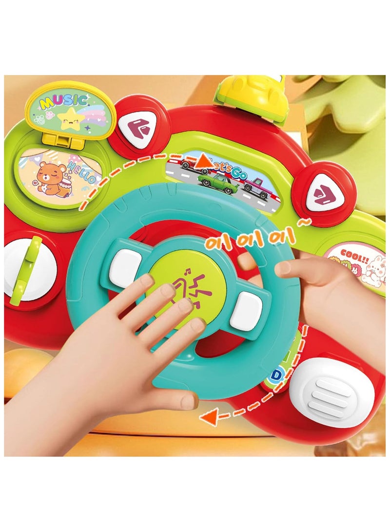 Steering Wheel Toy,Baby Interactive Learning Toy Musical Steering Wheel Toy for Toddler - Image 2
