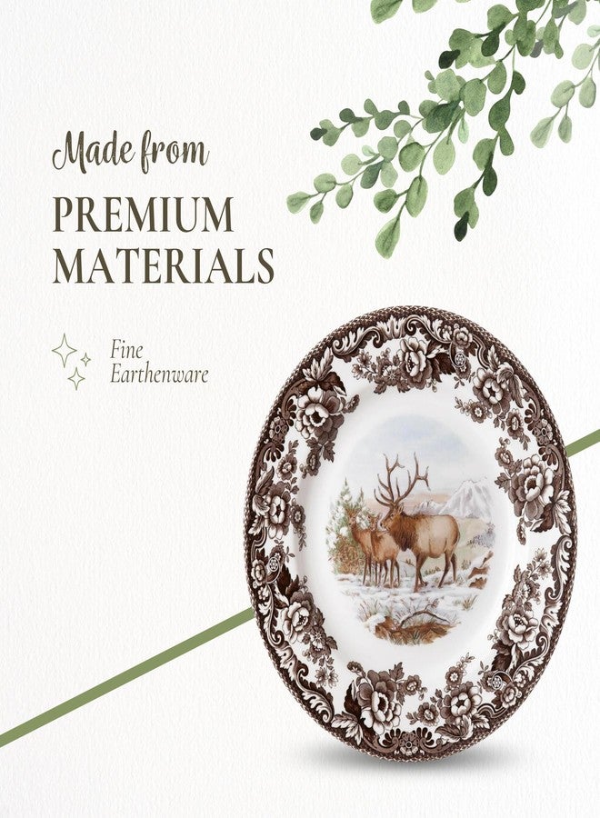 Spode Woodland Dinner Plate, Elk | 10.5 Inch | Hunting Cabin, Lodge, and Cottage Décor | Made in England from Fine Earthenware | Microwave and Dishwasher Safe - Image 4