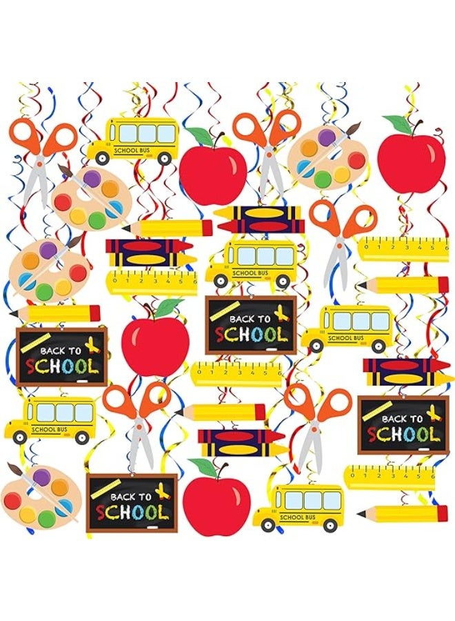 Hanging Swirls for Back to School Decorations - Pack of 46 | Back to School Hanging Decorations | Back to School Party Decorations | Teacher Appreciation Decorations | Classroom Ceiling Decor