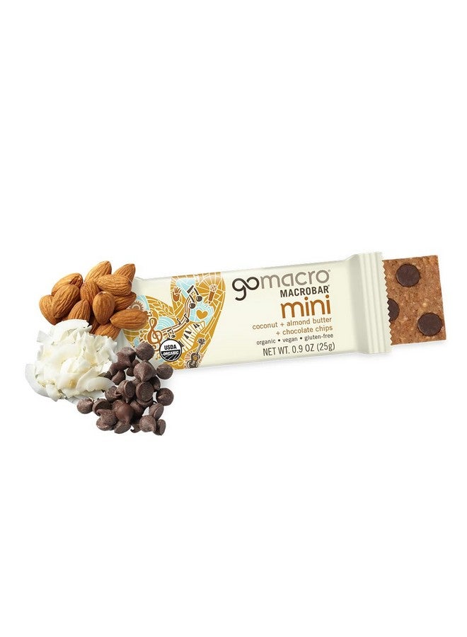 GoMacro MacroBar Mini Organic Vegan Snack Bars - Coconut + Almond Butter + Chocolate Chips (0.90 Ounce Bars, 24 Count) - Image 1