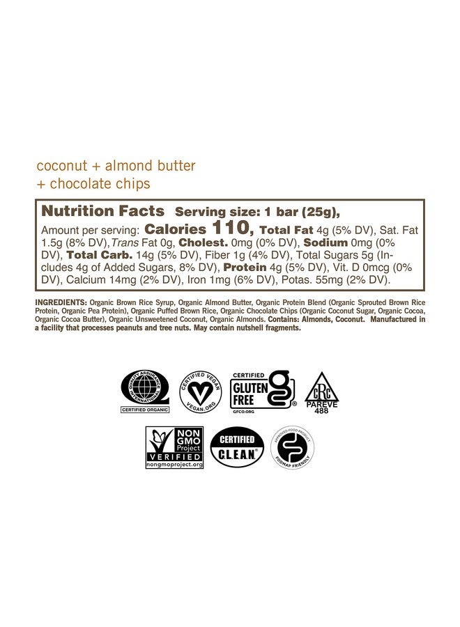 GoMacro MacroBar Mini Organic Vegan Snack Bars - Coconut + Almond Butter + Chocolate Chips (0.90 Ounce Bars, 24 Count) - Image 2