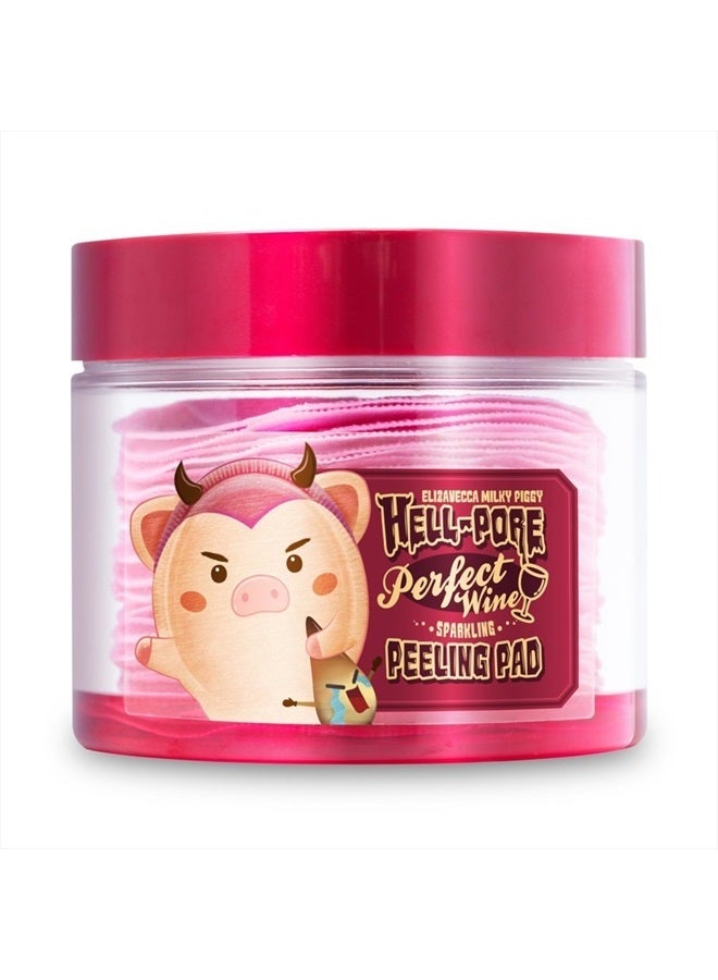 Elizavecca Exfoliate,Cleansing, Milky Piggy Hell-Pore Perfect Wine Sparkling Peeling Pad - Image 1