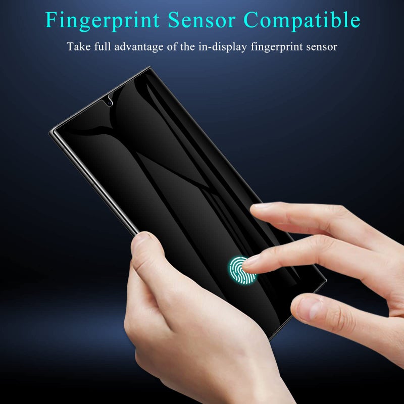 LYWHL 2 Pack for Samsung Galaxy S23 Ultra Privacy Screen Protector [Not Glass], Anti-Spy Full Adhesive Flexible Film for Galaxy S23 Ultra 6.8â€, Compatible Fingerprint - Black - Image 3