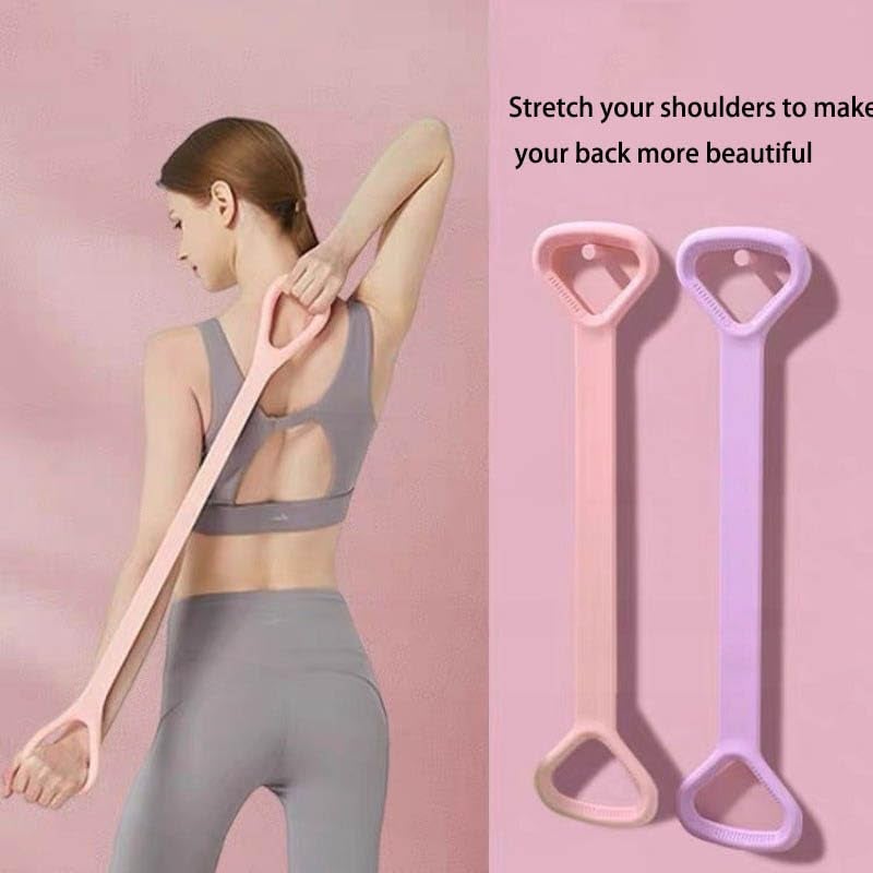 ZHENAN 8-Shaped Fitness Resistance Bands - High Elastic Resistance Yoga Rope, Home Training Chest,Arm,Shoudler Back Expansion and Stretching Band, Yoga Pilates Fitness Band(1 Pack,Pink) - Image 3