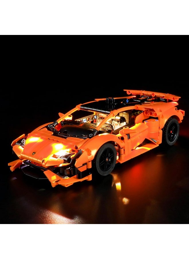 BRIKSMAX BRIKSMAX Led Lighting Kit for Lego-42196 Lamborghini Huracán Tecnica Orange - Compatible with Lego Technic Building Set- Not Include Lego Set  - Image 1