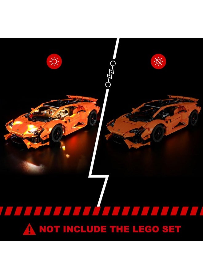 BRIKSMAX BRIKSMAX Led Lighting Kit for Lego-42196 Lamborghini Huracán Tecnica Orange - Compatible with Lego Technic Building Set- Not Include Lego Set  - Image 5