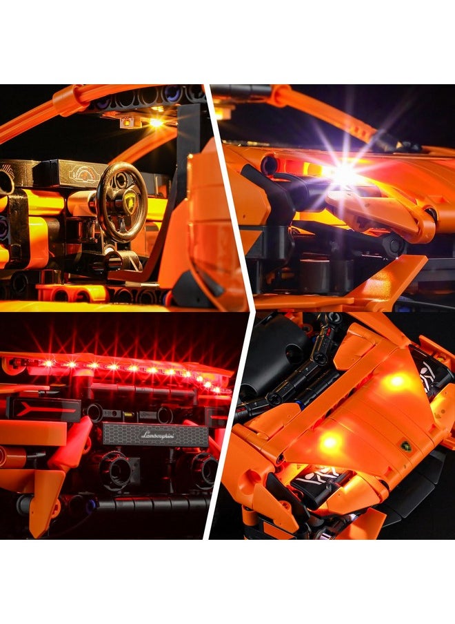 BRIKSMAX BRIKSMAX Led Lighting Kit for Lego-42196 Lamborghini Huracán Tecnica Orange - Compatible with Lego Technic Building Set- Not Include Lego Set  - Image 4